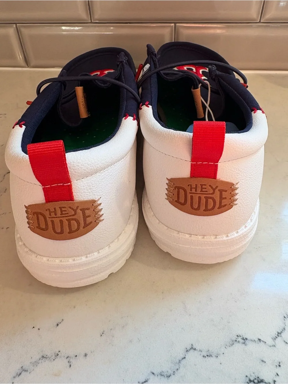Hey Dude Men's 14 Boston Red Sox Navy Wally Funk MLB Baseball Casual Shoes NEW